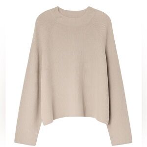 Vince 100% Cashmere Sweater with Crew Neck in Neutral